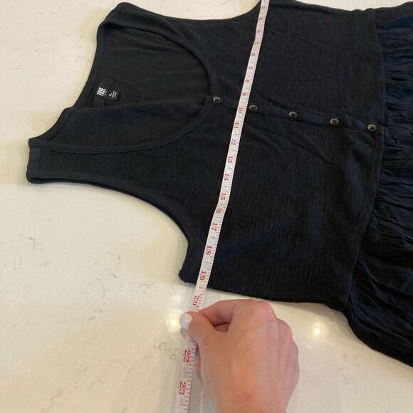 Frye Cotton Rayon Mix Media Basic Witchy Sleeveless Maxi Dress with Pockets XL - Picture 5 of 9